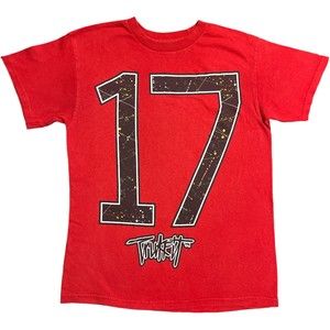 Trukfit Men Shirt Red Short Sleeve Tee Size Medium Urban Graphic Logo Tee
